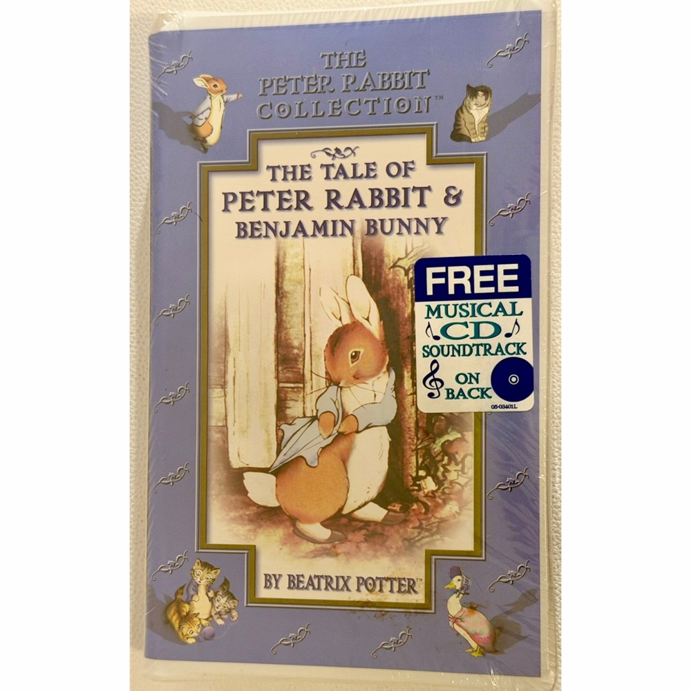 The Tale of Peter Rabbit Benjamin Bunny VHS NEW Sealed + CD Beatrix Potter